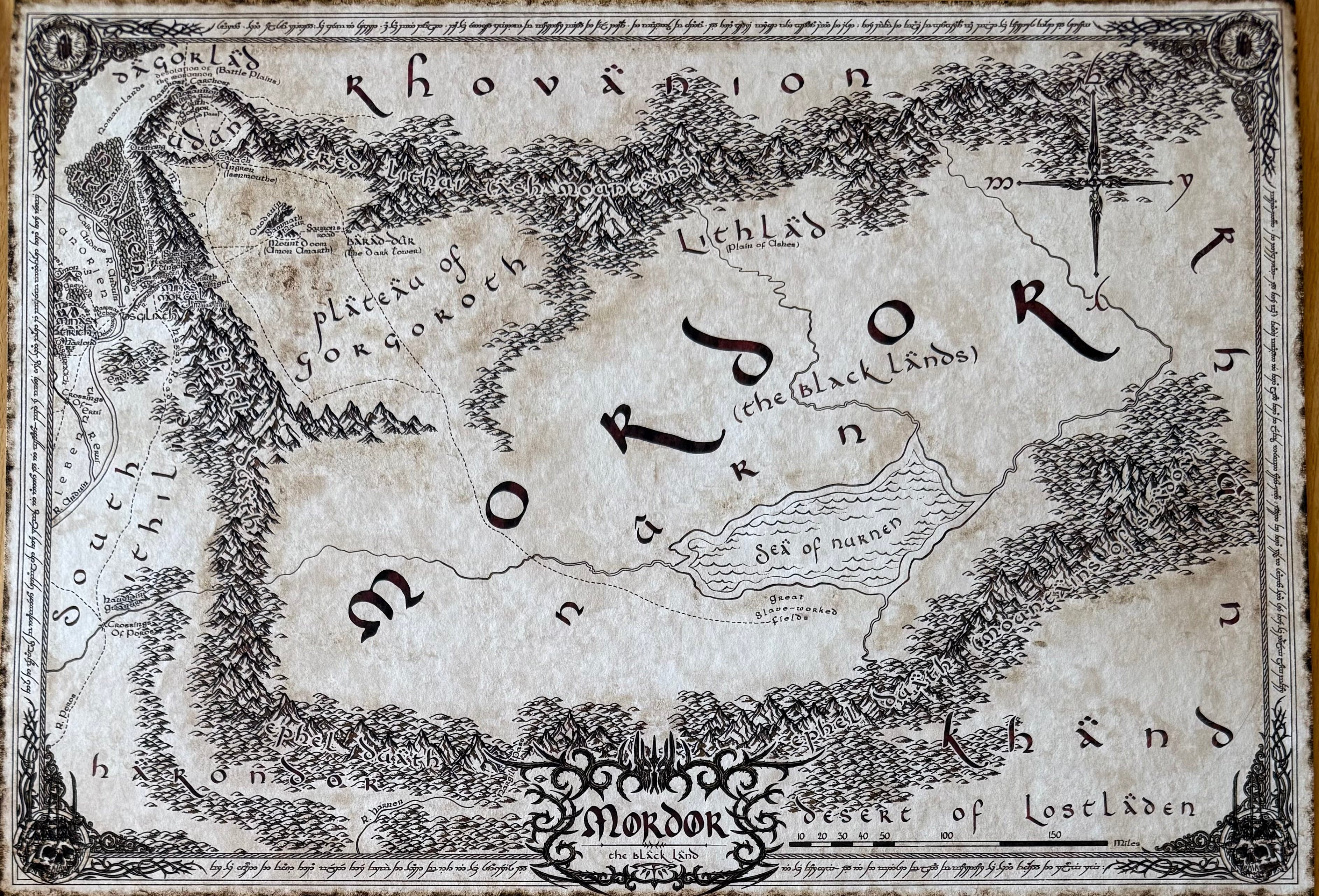Carte artisanale du Mordor - 2025 - Image 3